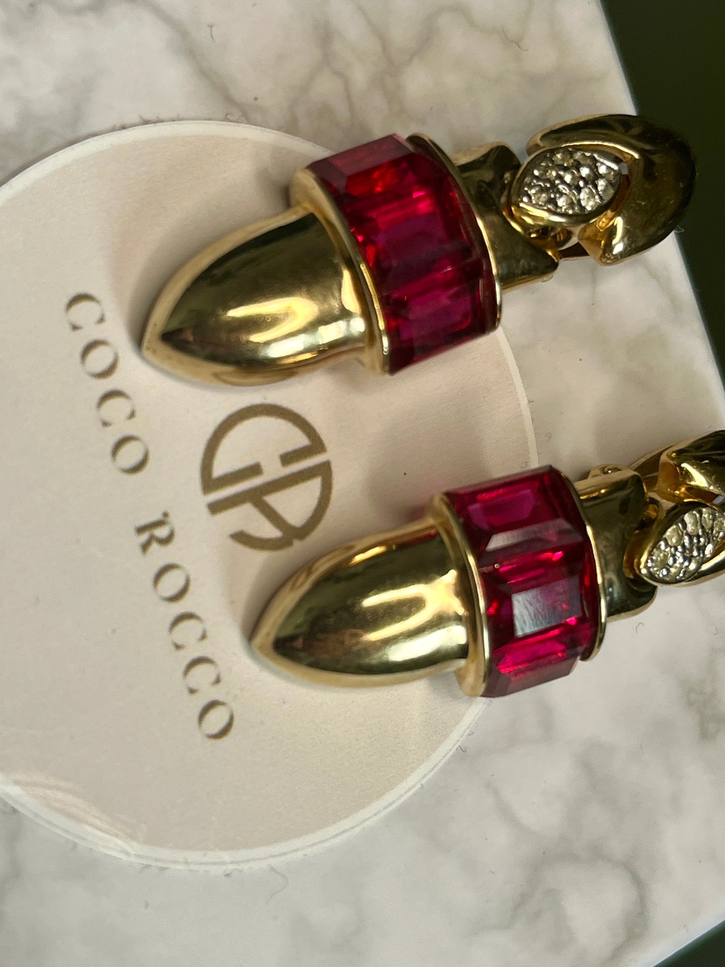 π MID-CENTURY LUXURY: 1950s Pannetta - Art Nouveau Ruby Intaglio