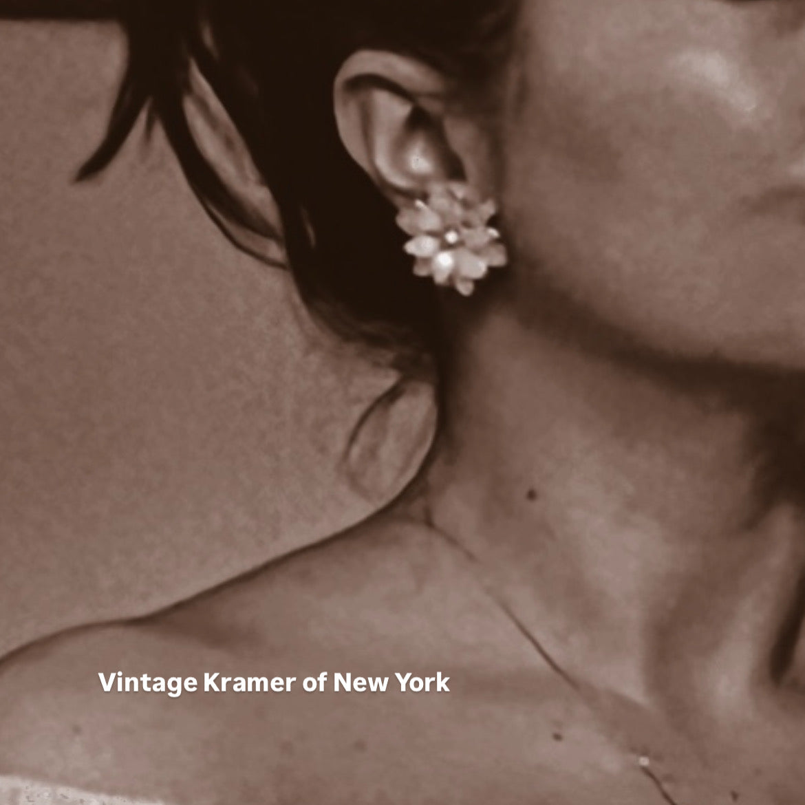 π SCULPTURAL ELEGANCE: Kramer 1950s - Moonglow Statement Earrings