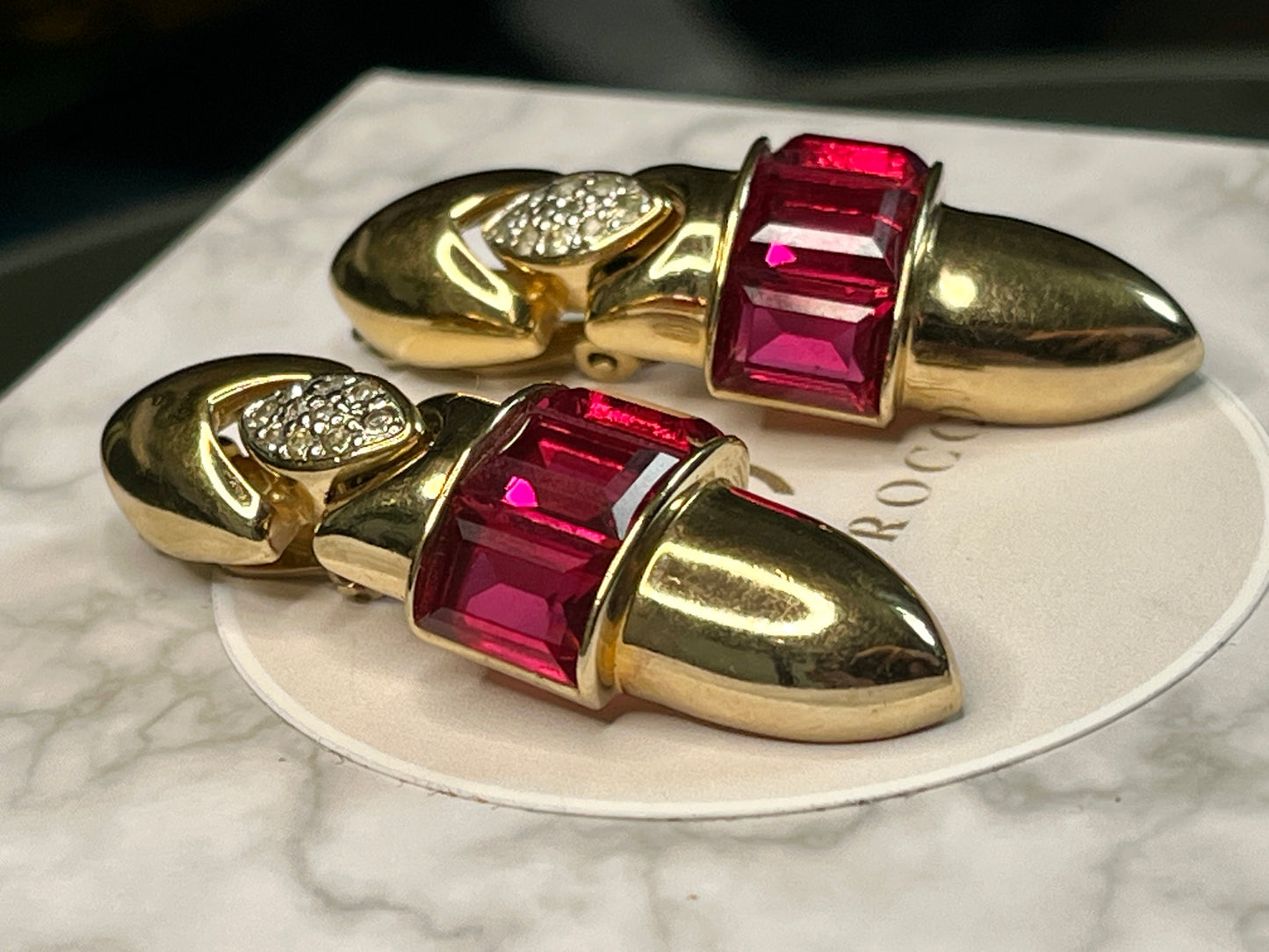 π MID-CENTURY LUXURY: 1950s Pannetta - Art Nouveau Ruby Intaglio