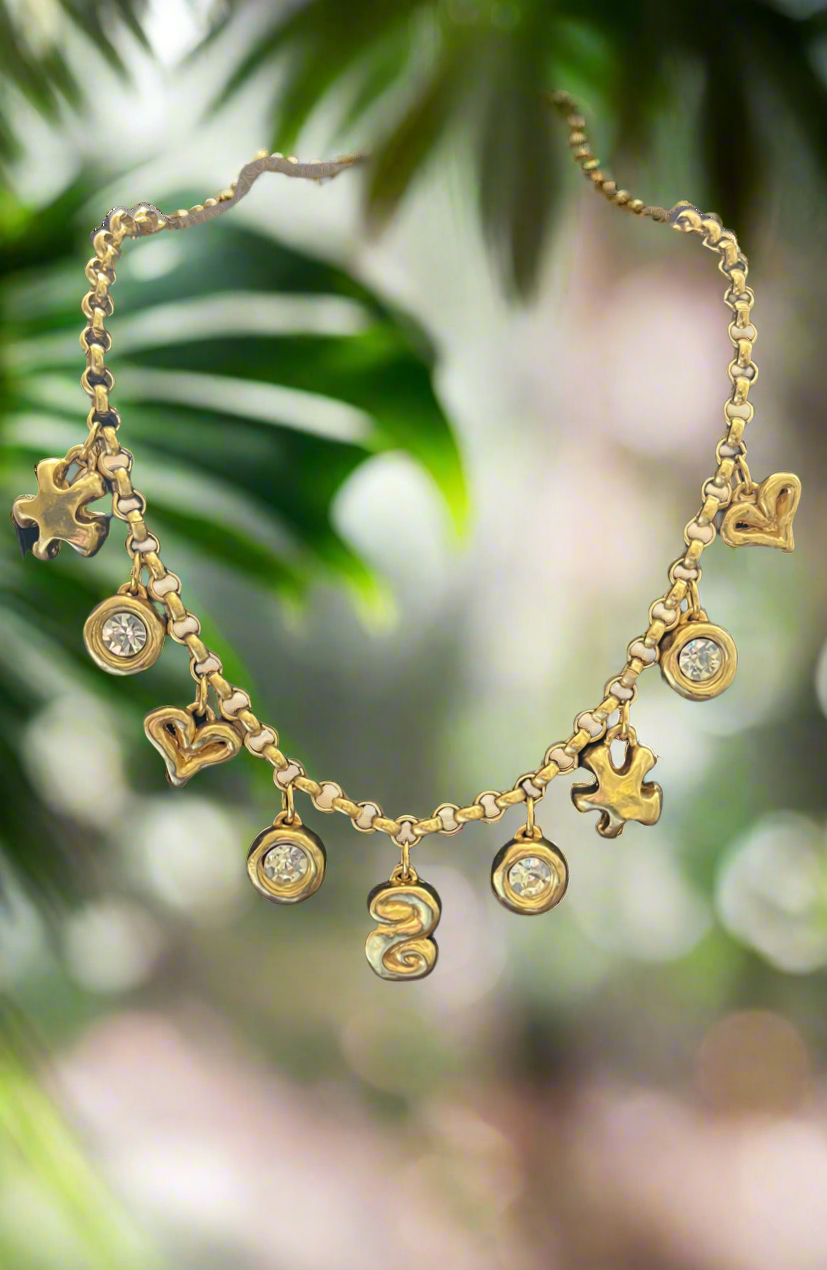 1990s Anne Ghez Charm Necklace