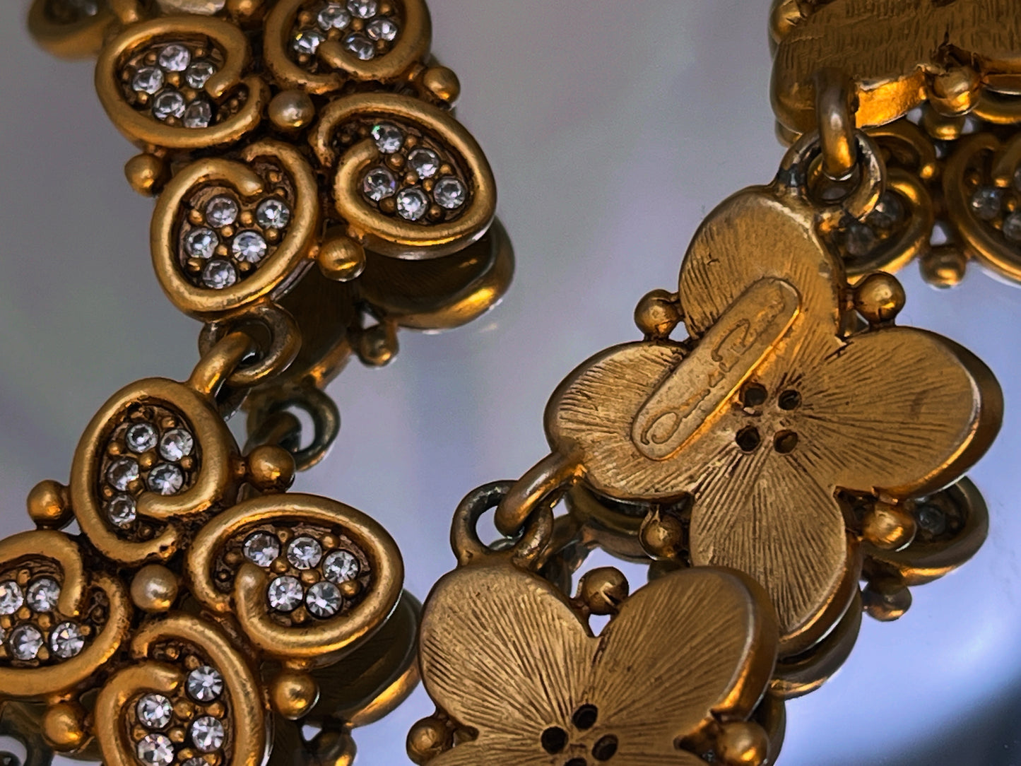 💎 LUXURY COUTURE SET: Oscar de la Renta & Mariko Crystal Statement Necklaces