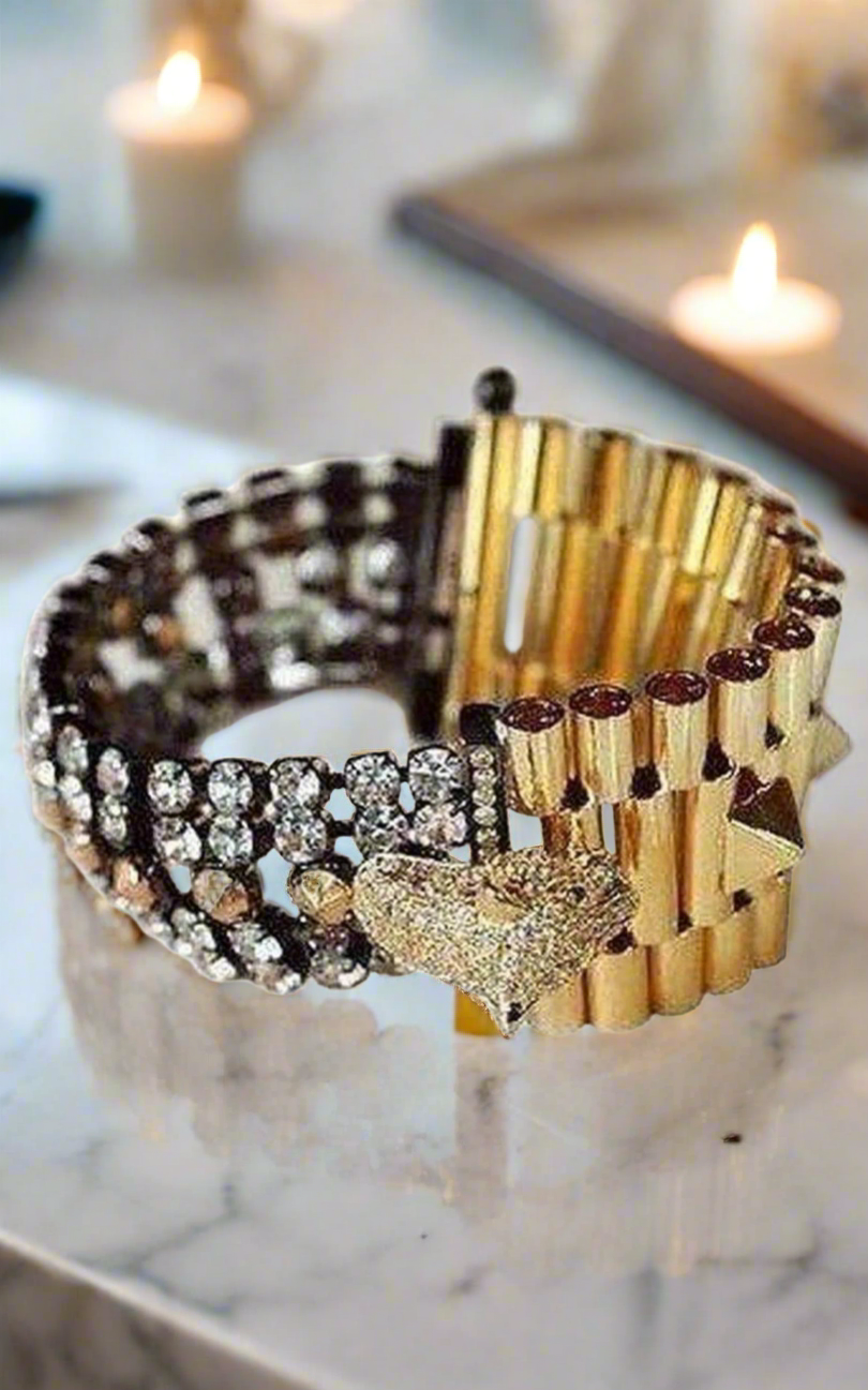 π COMPLETE THE SET: Iosselliani 90s Cheetah Bracelet - Crystal Luxury