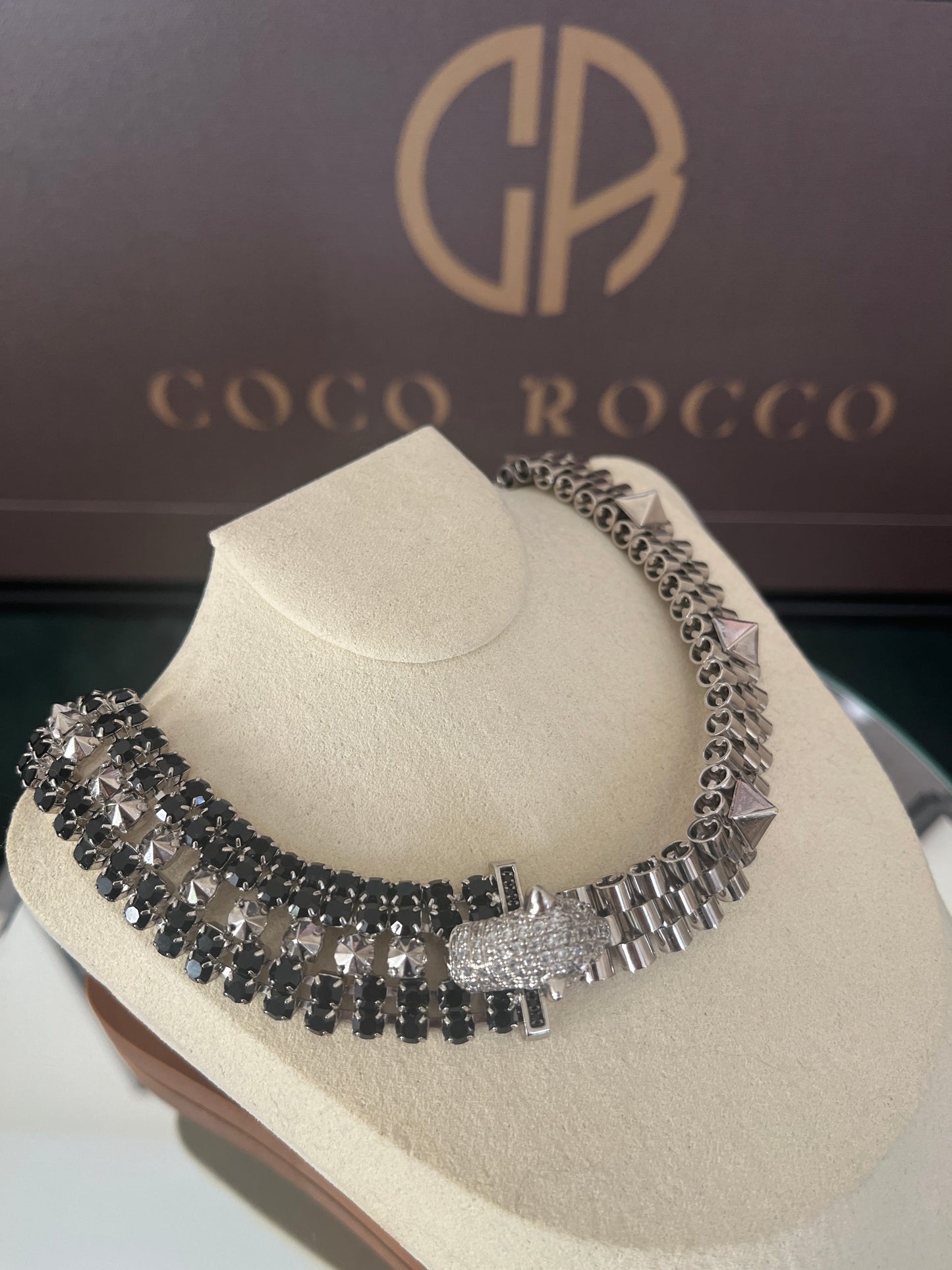 🐆 CONTEMPORARY LUXURY: Iosselliani 90s Panther - Italian Crystal Artistry