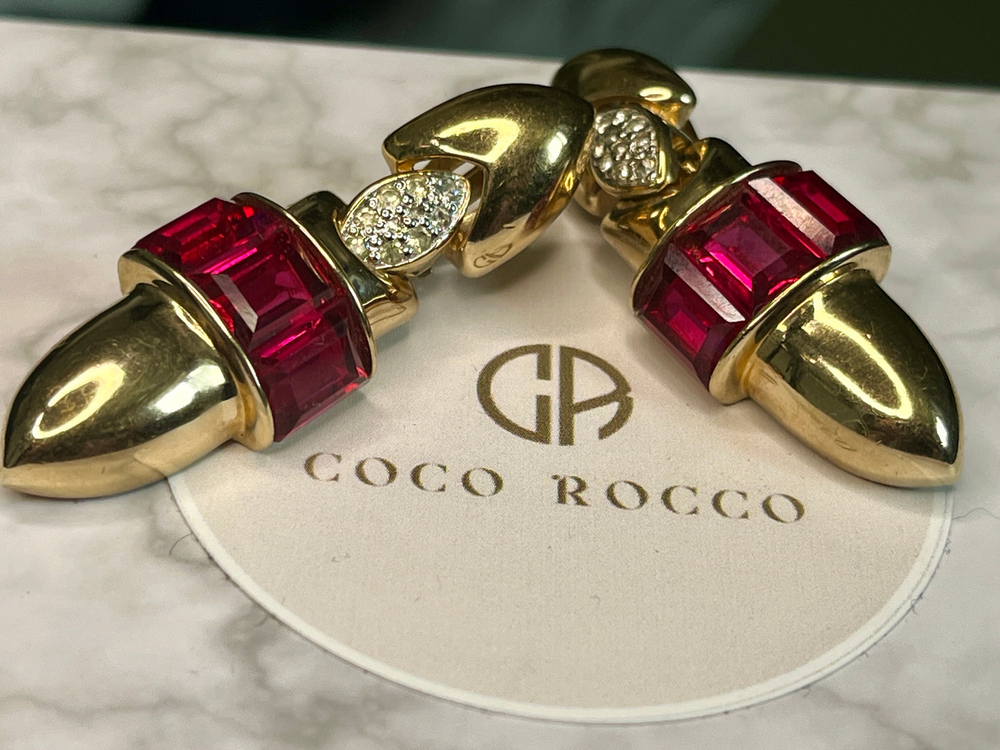 π MID-CENTURY LUXURY: 1950s Pannetta - Art Nouveau Ruby Intaglio