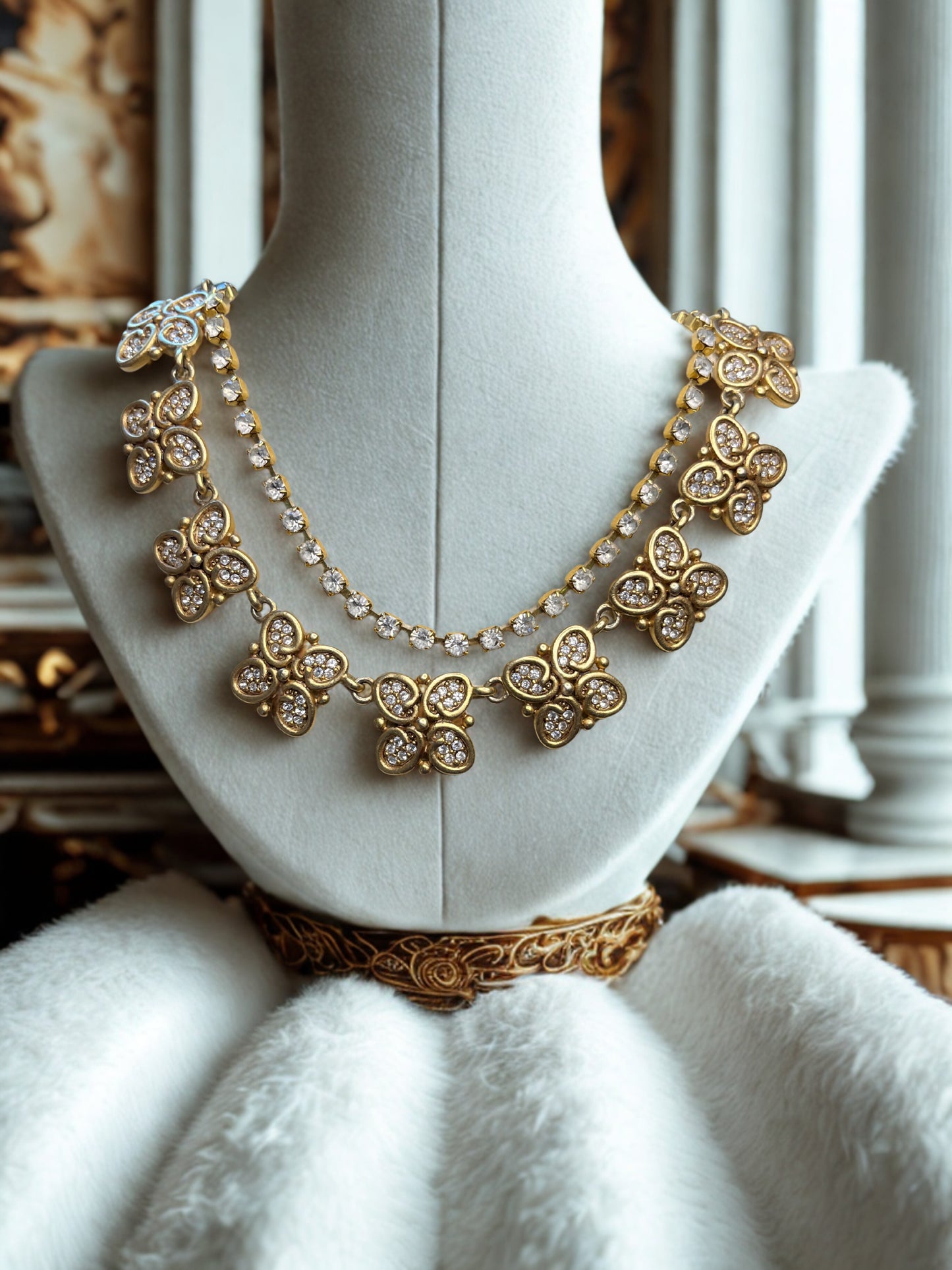 ✨ HAUTE COUTURE: Oscar De La Renta 1980s - Runway Ready Crystal Collier