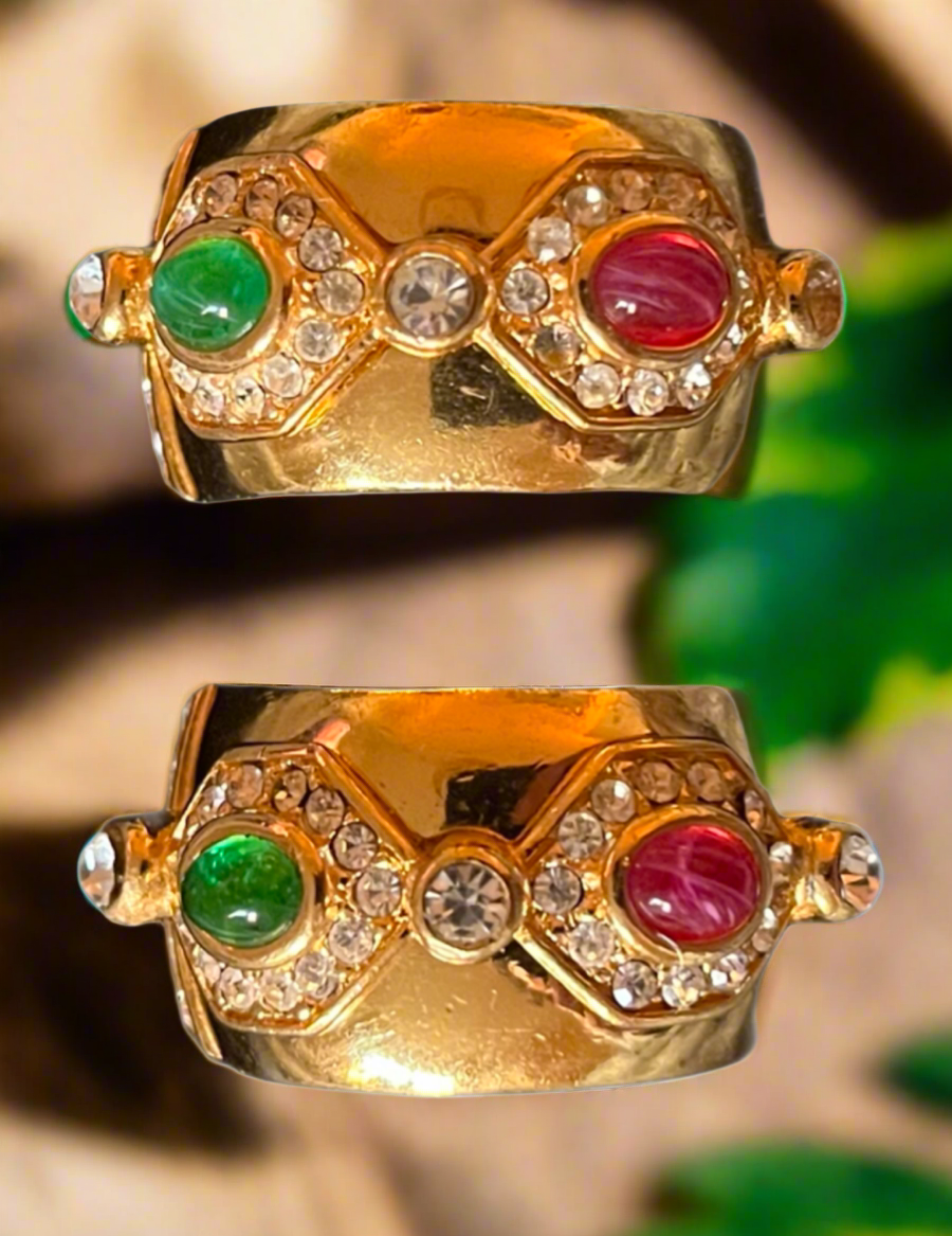Vintage 80s Dior Moghul Gripoix Earrings