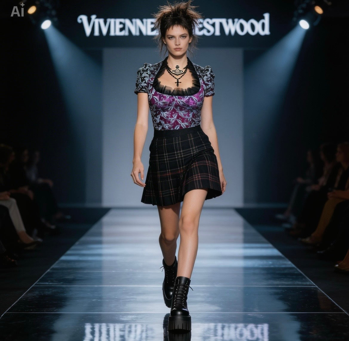 🖤 PUNK ROYALTY: Vivienne Westwood 1990s Burgundy Lace Corset Top with Tulle Collar - Theatrical Elegance