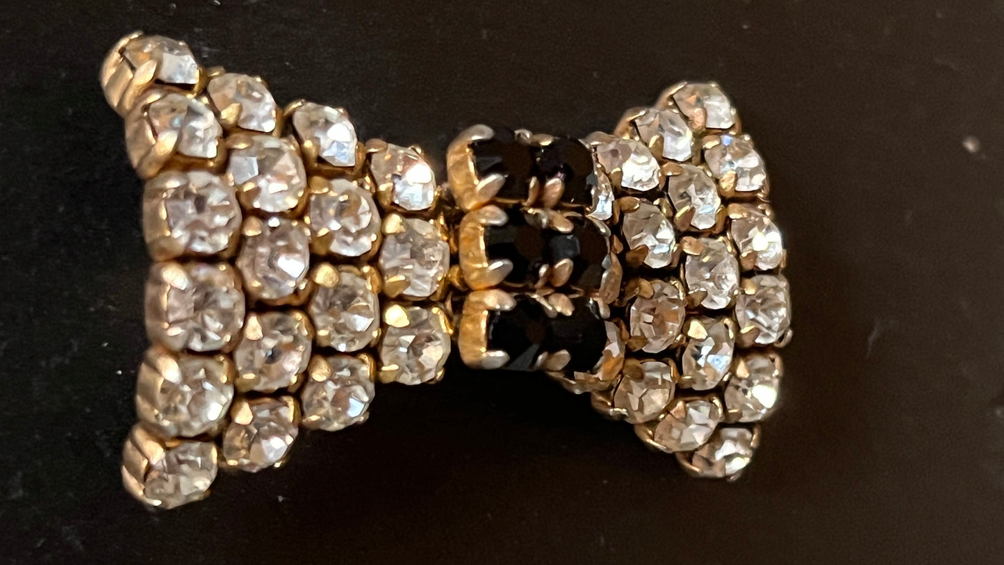 💎 LUXURY ICON: 1980s Celine Crystal Bow Brooch - French Haute Couture