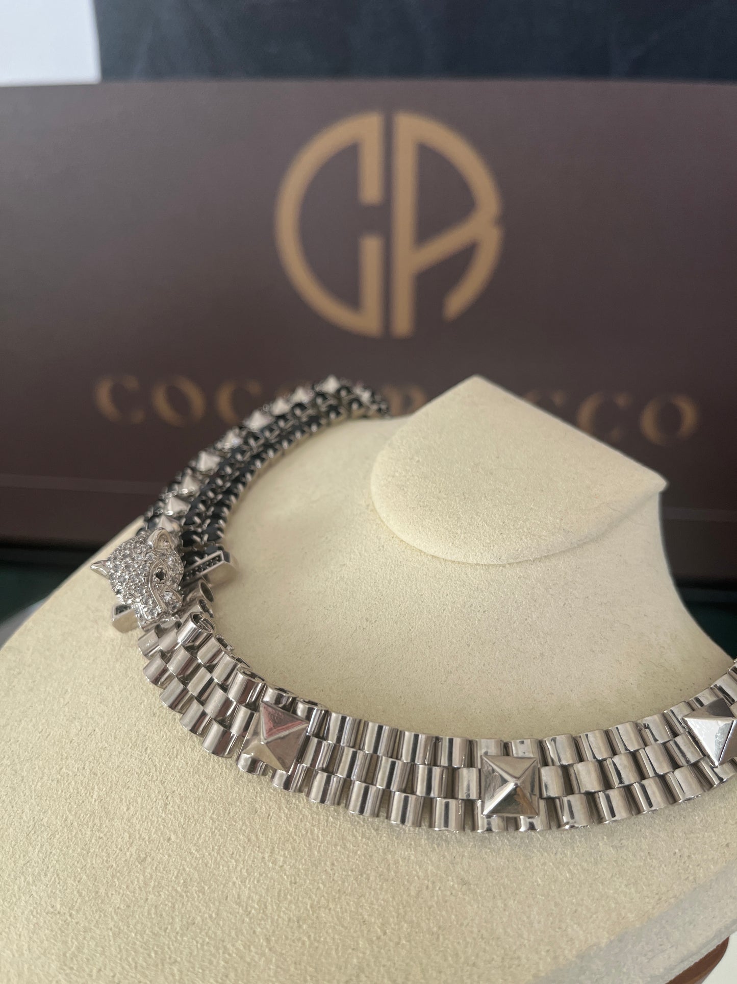 🐆 CONTEMPORARY LUXURY: Iosselliani 90s Panther - Italian Crystal Artistry