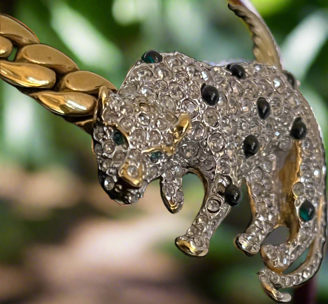 🐆 WILD LUXURY: 1960s JL Aldenkamp Leopard - Mod Era Statement Collar