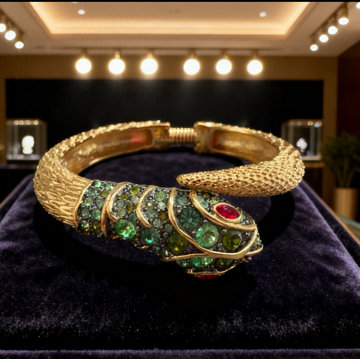 Kenneth Jay Lane 1990s Serpent Bangle