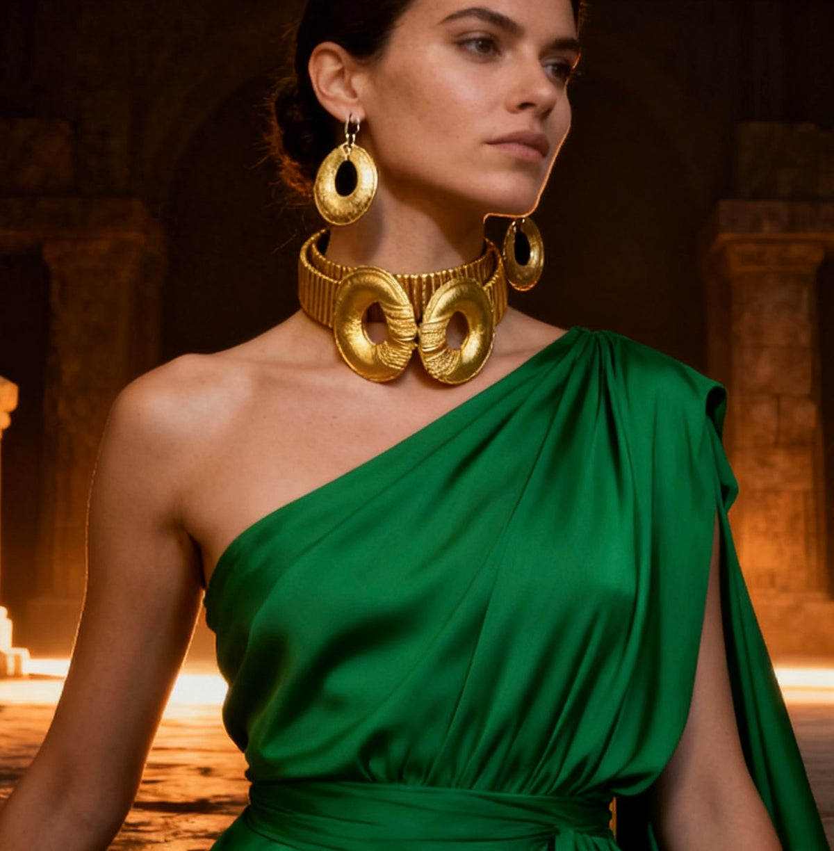 🔄 VERSATILE LUXURY: Kenneth Jay Lane 1980s Gold Belt - Necklace Transformation