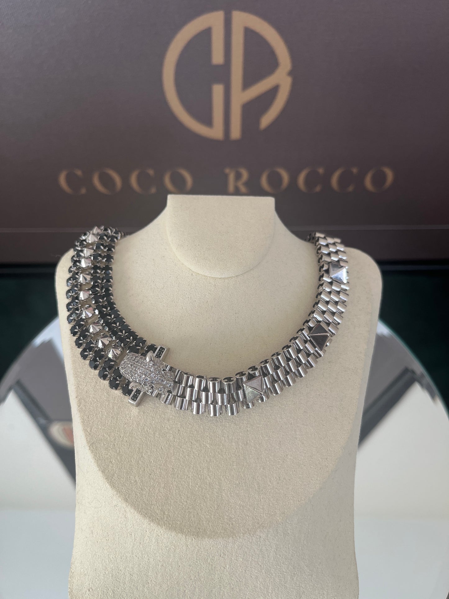 🐆 CONTEMPORARY LUXURY: Iosselliani 90s Panther - Italian Crystal Artistry