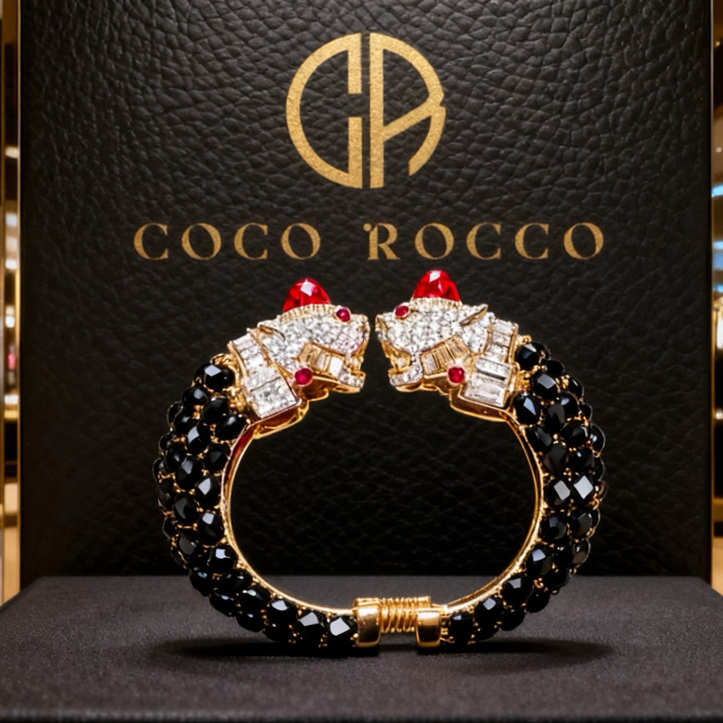 🐟 ETERNAL LOVE: Kenneth Jay Lane 1990s Kissing Koi Bracelet - Gripoix Glass & Sapphire Luxury